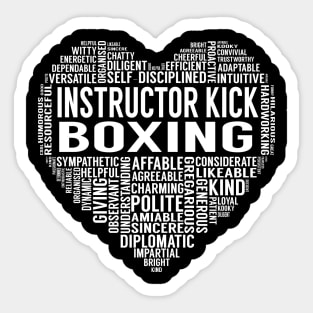 Instructor Kick Boxing Heart Sticker